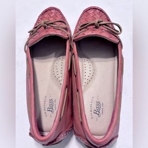 NWOB! GH Bass Women’s Minnie Woven Soft Leather Driving Loafer in Rare Coral 7